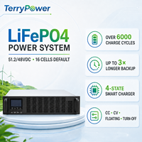 Alimentation sans interruption (ASI) en ligne monophasée 220V 1KVA 2KVA 3KVA avec batterie externe LiFePO4 pour serveur et télécommunications