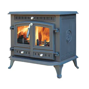 2024新しいスタイルの暖炉鋳鉄加熱ストーブとオーブン薪ストーブ