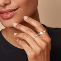 Ensemble de bagues de couple en cuivre Jeutelis - Design à fermoir avec icône cœur, bague de promesse sentimentale pour elle et lui