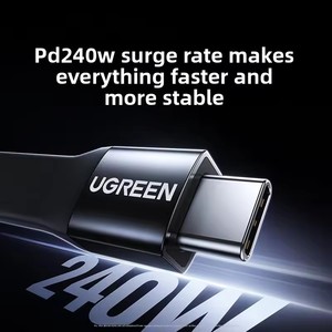 Câble USB Type C vers Type C UGREEN 240W, court, charge rapide PD, USB 4.0 Gen 3, données 40 Gbps, <span class=keywords><strong>ThunderBolt</strong></span> 4, 8K 60Hz pour <span class=keywords><strong>Apple</strong></span> Android - Product Image 4