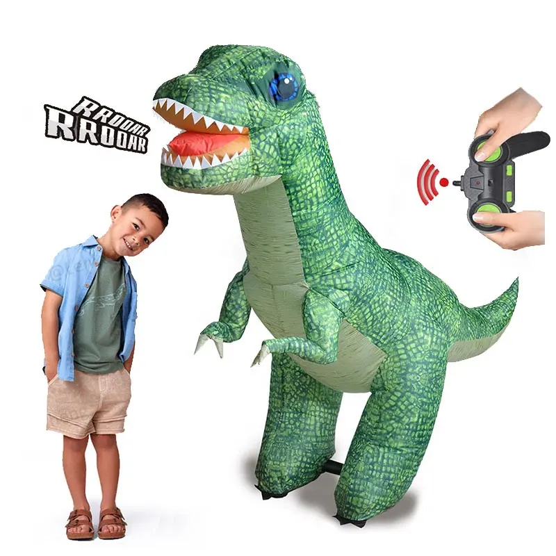 Juguetes de dinosaurios grandes de 1,9 M para niños, animales de control remoto, sonido RC, dinosaurio inflable automático, Juguetes Dino, Navidad, gran T-Rex