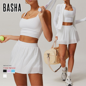 テニスウェアセット通気性ゴルフテニススカート女性用ヨガスポーツ服 - Product Image 2