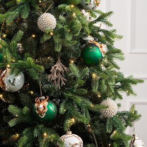 <span class=keywords><strong>Sapin</strong></span> de Noël artificiel de luxe 180 cm en PE+PVC écologique avec flocons blancs scintillants et support métallique <span class=keywords><strong>pour</strong></span> décorations de fêtes - Product Image 3