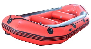 Raft gonflable en PVC durable pour 6 personnes, 365x187cm, certifié CE, avec plancher en <span class=keywords><strong>Plato</strong></span> 2000D pour le rafting en eaux vives - Product Image 3