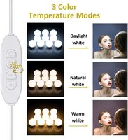 Échantillon GRATUIT : Ampoule LED pour miroir de salle de bain, style maquillage, intensité réglable, lampe USB pour miroir de dressing, kits d'ampoules LED pour miroir