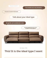Modernes 3-Sitzer Elektrisches Relaxsofa-Set mit Elektrischer Kopfstütze Lederpolsterung Wohnzimmer-Sofa