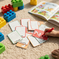 Cartes magnétiques double face alphabet et chiffres pour enfants, tuiles d'apprentissage réutilisables effaçables à sec, cartes éducatives Montessori de phonétique