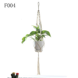 Sac en filet pour <span class=keywords><strong>pot</strong></span> de fleurs de jardinage, fait main, <span class=keywords><strong>DIY</strong></span>, avec <span class=keywords><strong>corde</strong></span> de suspension, pour décoration intérieure et extérieure, balcon, potager, panier <span class=keywords><strong>suspendu</strong></span> - Product Image 4