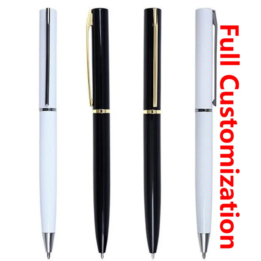 Commercio all'ingrosso Promozionale Nero di Importazione Penna A Sfera In Metallo A Buon Mercato Logo Personalizzato penne Per Sublimazione