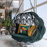Fauteuil suspendu en rotin moderne pour adultes avec coussin imperméable - Utilisation intérieure/extérieure pour salon, balcon, chambre, hôtel et cour