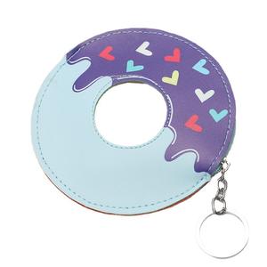 พวงกุญแจ<span class=keywords><strong>หนัง</strong></span>ออกใหม่พวงกุญแจหนังทรงกลมสีสดใสน่ารักที่ใส่เหรียญพวงกุญแจการ์ตูนน่ารักโดนัทพวงกุญแจ Kawaii - Product Image 5