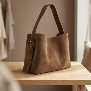 Bolso de Mano Casual de Cuero Genuino con Diseño Moderno, Cierre de Cremallera Antirrobo e Impermeable, Correa Cruzada Ligera para Mujer - Product Image 4