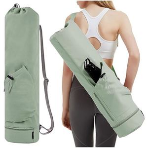 Bolsa para Esterilla de Yoga con Bolsillo para Botella de Agua, Bolsa Impermeable con Correa, Almacenamiento Multifuncional para Yoga - Product Image 1
