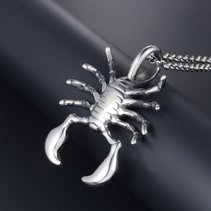 Collar con Colgante de Escorpión en Acero Inoxidable, Diseño de Insecto del Zodiaco, Joyería para Hombre SP471 - Product Image 4