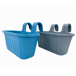 Jardín al aire libre oval colgante <span class=keywords><strong>de</strong></span> plástico <span class=keywords><strong>maceta</strong></span> <span class=keywords><strong>de</strong></span> flores ollas para barandillas balcón - Product Image 2
