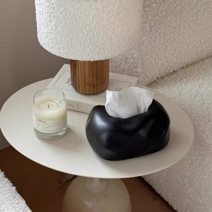 Boîte à mouchoirs moderne en céramique, durable, haut de gamme, créative, pour la décoration de bureau, salon, tables basses - Product Image 4