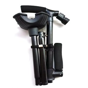 Canne de marche pliable en alliage d'aluminium télescopique avec lumière LED pour personnes âgées, aide à la mobilité - Product Image 3