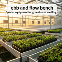 Serre agricole multi-travées Hangdi Tidal Seedbed - Structure stable en alliage d'aluminium galvanisé à chaud pour fleurs et légumes