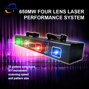 <strong>DJ</strong> Laser Scanning Projector Four-Lens Four-Color DMX512 for Stage Disco Bar Club KTV Christmas Decoration Party Laser Light - Product Image 1