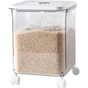 Vacuum Sealed Rice <b>Container</b> 9L 10L With Seal Lid For Food Grade <b>Flour</b> Grains Rice Storage Rectangle Shape - Product Image 5