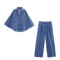 TAOP & ZA Primavera 2025, Nueva Colección de Moda, Estilo Europeo y Americano, Camisa Vaquera Informal de Manga Ancha, Modelo 1879025 1879026