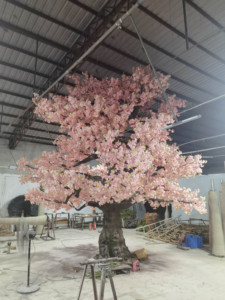 Arbre artificiel personnalisé avec des pieds, fleurs de cerisier Sakura, pour <span class=keywords><strong>Youtube</strong></span>, TikTok, Instagram, décoration de jardin ou de mariage - Product Image 2