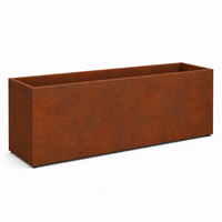 Pots et jardinières de jardin, pots à fleurs, grandes jardinières d'extérieur en acier corten, taille personnalisable