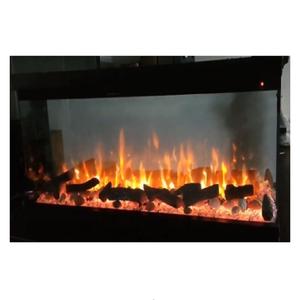 Cheminée électrique intelligente Verre à <span class=keywords><strong>3</strong></span> <span class=keywords><strong>faces</strong></span> Télécommande murale moderne Affichage LED APP/Écran tactile-Un mélange de couleurs Utilisation en intérieur - Product Image 4