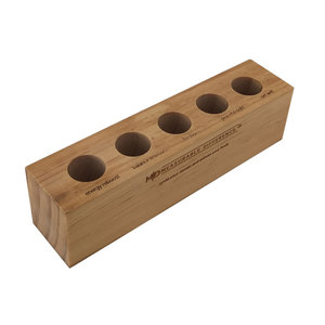 Handcrafted Wood Pen Holder Desktop Wood Crayon or Pencil Block Holder