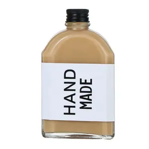 Botella de cristal <span class=keywords><strong>para</strong></span> café, vino, leche, té con tapa de <span class=keywords><strong>aluminio</strong></span>, 100ml, 200ml, 250ml, 350ml, 500ml - Product Image 1