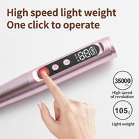 Leistungsstarker 35000RPM Kegel-Mini-Display Elektrischer Nagelbohrer US Neuerscheinung Professionelle Salon-Maniküre E-Feile aus Langlebigem Kunststoff