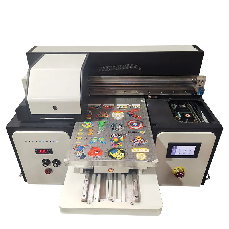 A3 A4 Digitale Flatbed Vernis Sticker Film Uv Printer Voor Potlood Lego Cosmetica Golfballen In China