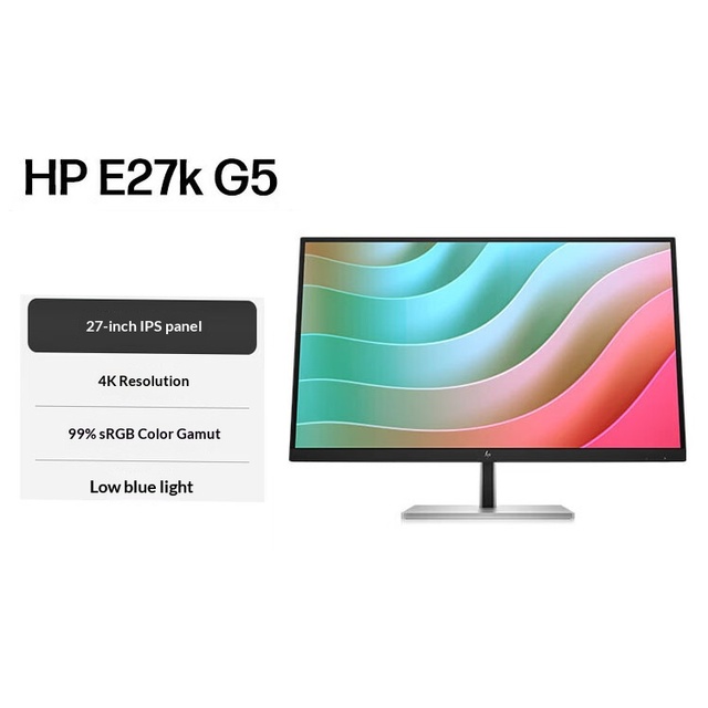 Factory Price  New HPr E27k G5 27in Desktop PC Monitor 4K High-definition IPS Display with 99% SRGB Rotatable Lift and Lower