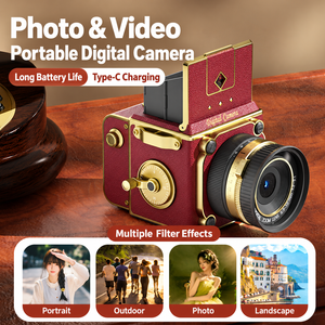 Appareil photo numérique rétro M31 64MP Vidéo 4K Zoom numérique 16X Écran IPS 2,0 pouces Texture cuir vintage - Product Image 2
