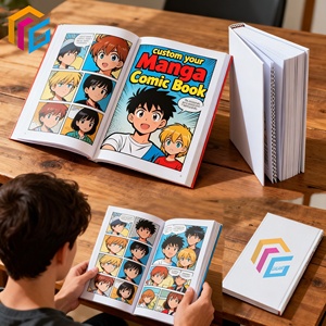 Vente en gros de livres personnalisés <span class=keywords><strong>à</strong></span> couverture rigide avec impression couleur intégrale, dorure <span class=keywords><strong>à</strong></span> chaud, pour enfants et adultes, livres d'histoires, de bandes dessinées, d'anime et de mangas - Product Image 1