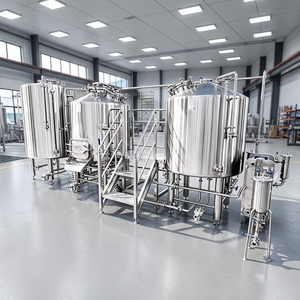Système de brasserie à vapeur à deux cuves de 500 L, haute productivité, équipement de fermentation de bière et de <span class=keywords><strong>vin</strong></span> en acier inoxydable - Product Image 1