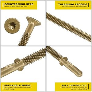 Brass Truss Head <b>Screw</b> Metric Coarse Thread Zinc Plated 12mm Cap Diameter T25 Star Drive - Product Image 2