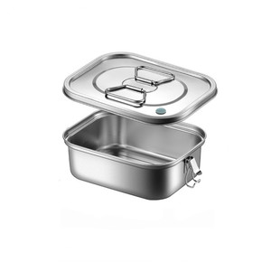 Lonchera Rectangular de Acero Inoxidable 304 con Compartimentos y Tapa para Trabajadores de Oficina - Product Image 3