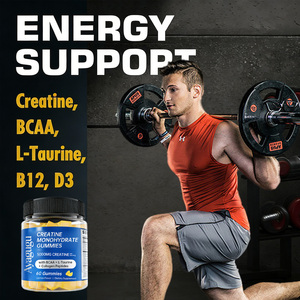 Custom Label Creatine BCAA Gummies Muscle Recovery <b>Protein</b> Synthesis Strength Endurance Vegan Non-GMO Sugar Free OEM Label - Product Image 5