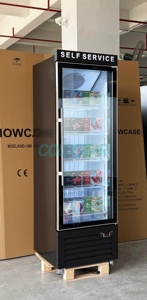 Congélateur de crème glacée 600 Lite Vitrine verticale en verre Ventilateur de refroidissement Congélateur de vitrage pour magasin - Product Image 6