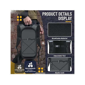 Unisex Hiking <b>Backpack</b> 18 In <b>Lightweight</b> Hydration Pack With Adjustable Straps For Outdoor Cycling Travel Storage - Product Image 2