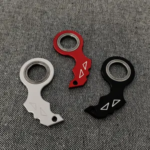 Keychain Spinner Fidget Toy With Key Ring Funny Finger Spinning Key Chain Portable Key Holder Toys For Teens Adults Men