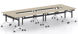 Nội Thất Trường Học Hiện Đại Đào Tạo Sinh Viên Gấp Bàn Văn Phòng Khung Với Di Chuyển Bánh Xe Văn Phòng Gấp Bảng - Product Image 4