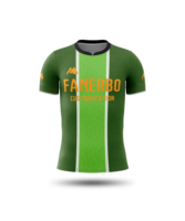 Jersey Sepak Bola Anti-Bakteri 100% Poliester Custom, Sablon Heat-Transfer, Kerah Bulat, Lengan Pendek, Cepat Kering, dan Bernapas