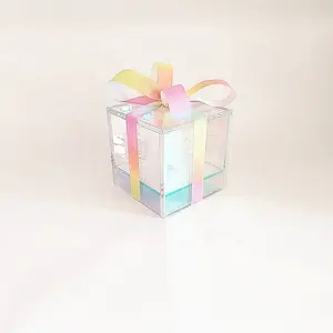 廉价玻璃彩虹色水晶设计发光二极管圣诞礼品盒-20发光二极管装饰品
