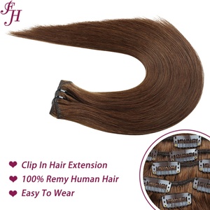 Extensions de cheveux humains bruts FH 30 pouces Clip Ins Clip sans couture dans les extensions de cheveux humains cambodgiens - Product Image 4