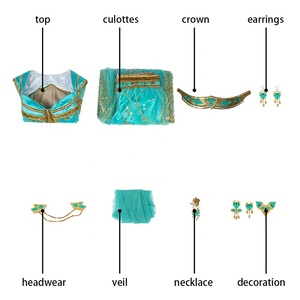 <span class=keywords><strong>Disfraz</strong></span> de Cosplay de la <span class=keywords><strong>princesa</strong></span> Jasmine para adulto, traje de Cosplay con lámpara árabe para fiesta de Halloween en línea, <span class=keywords><strong>disfraz</strong></span> de bailarina de Halloween - Product Image 6