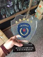 Trophée de récompense de bouclier vierge de médailles militaires de cristal de Grace K9 en gros pour l'impression UV d'assurance pour des cadeaux de bienvenue