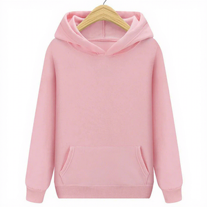 เสื้อฮู้ดสีแดงแบบยูนิเซ็กซ์ ทรงปกติ สีพื้น มีกระเป๋า แขนยาว สวมใส่สบายๆ สำหรับฤดูใบไม้ร่วง ผ้าถักเฟรนช์เทอร์รี่ รุ่น 2027 - Product Image 3