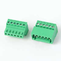 Connecteur de bornier femelle vert 15EDGRK-2.54mm PA66 8A 300V 2-24 pôles pour connexions de fils PCB RS